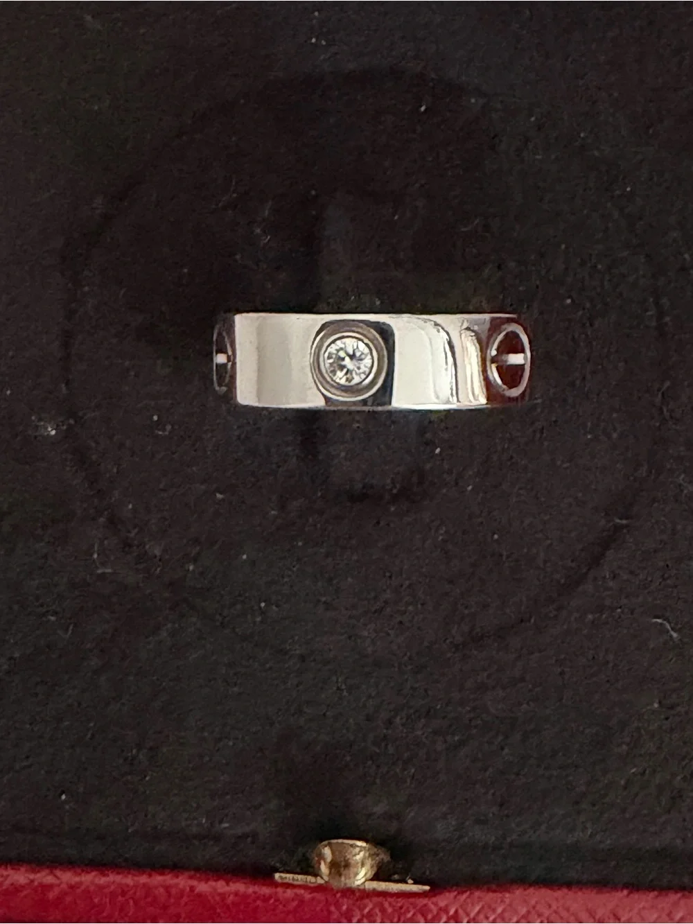Cartier Classic Love Ring 3 Diamonds 750 WG Cartier Size : 51 ( US 5.75) - Picture 4 of 16